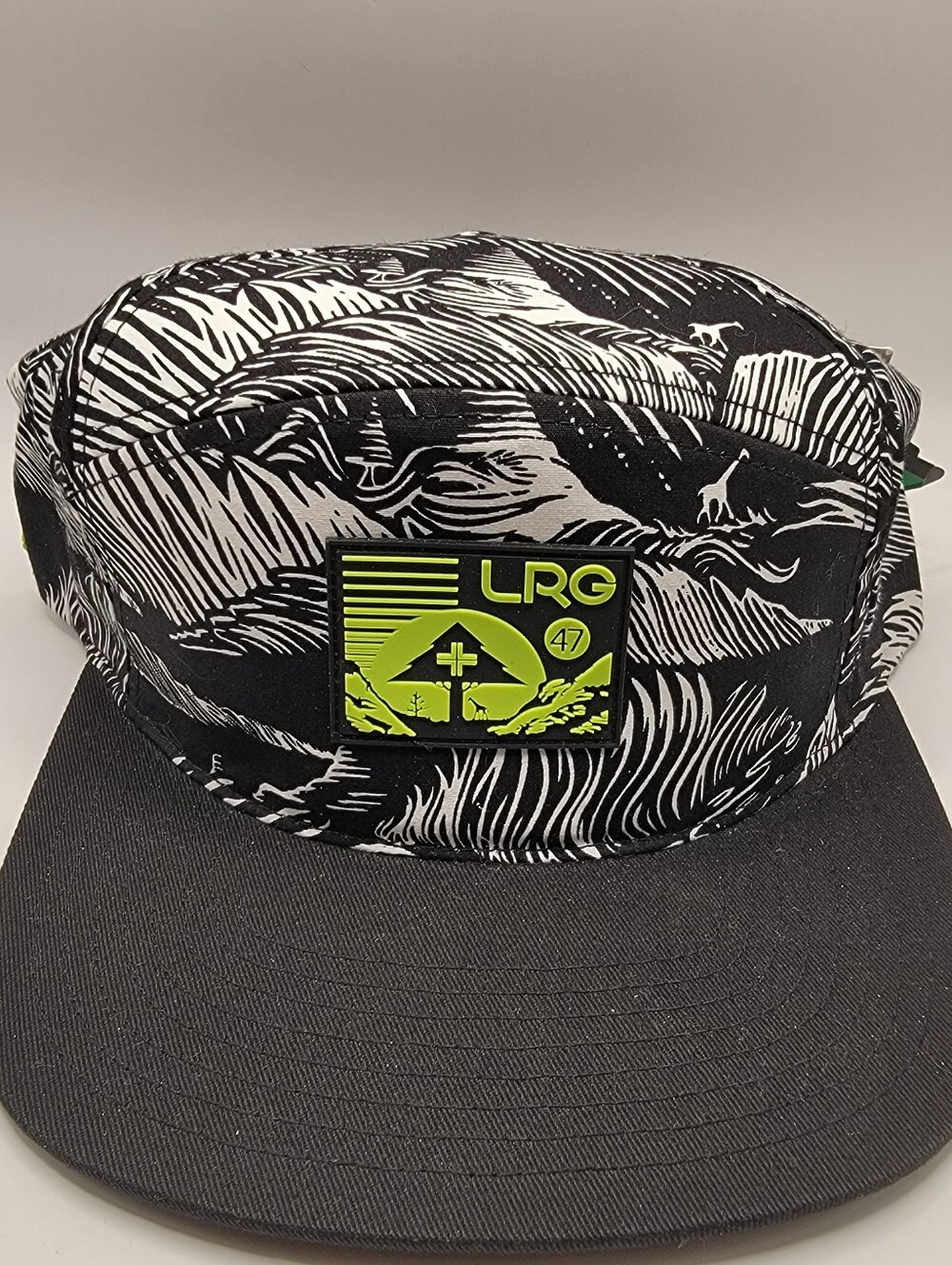 LRG Black & Neon Green Patterned 5-Panel Cap